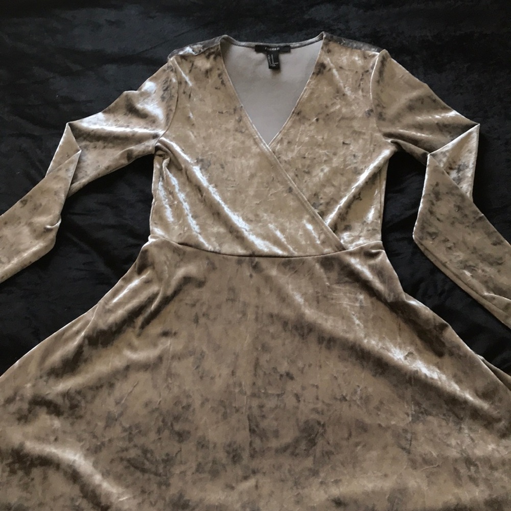 Velvet Gray Skater Dress - Picture 3 of 3